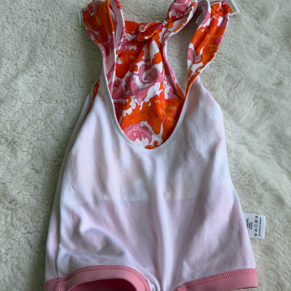 Janie and Jack Clementine Bloom One Piece Floral Swimsuit Size 12-18 Months - Picture 9 of 10